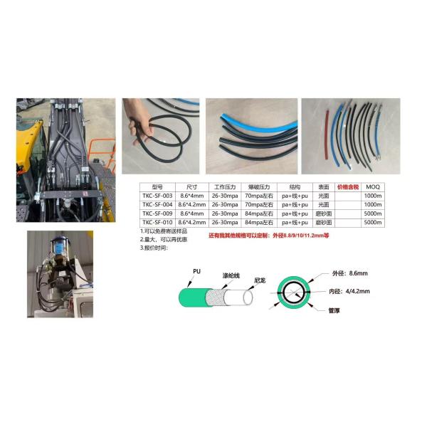 High Pressure Polyamide Nylon Pneumatic Tube 4mm 6mm 8mm 10mm 12mm PA Air Hose for Air Compressor 