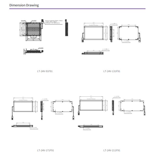 Industrial Illuminant Back Lights F Series Good Uniformity Large Irradiation Area