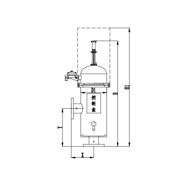 Silver Suction Self Cleaning Screen Filter SS316L Material DLAF200 Model