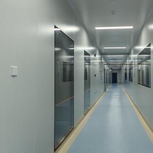 Quality GMP Smooth Surface Cleanroom Tempered Glass Window With Aluminum Frame for sale