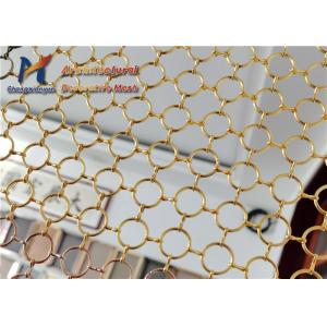 Hotels Drapery Ring Mesh Curtain 2.0mm Mild Steel Mesh Sheet