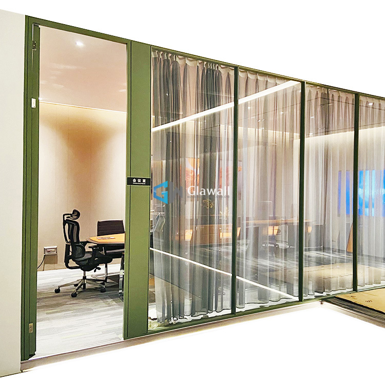 Fluted Glass Wall Partition Office Decorative Glass Panel