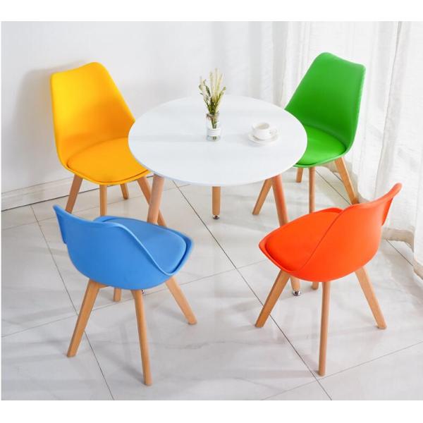 Beech Wood Legs Modern Dressing Stool , Fabric Dressing Table Stool
