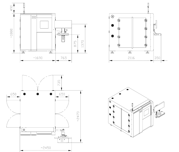 160KV Microfocus X-ray Inspection Machine for Semiconductor Wire Bonding NDT AX9600 Unicomp