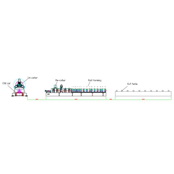 7.5kw Construction Roll Forming Machine 18 Stations Duplex Roll Forming Machine For Ribbed Panel