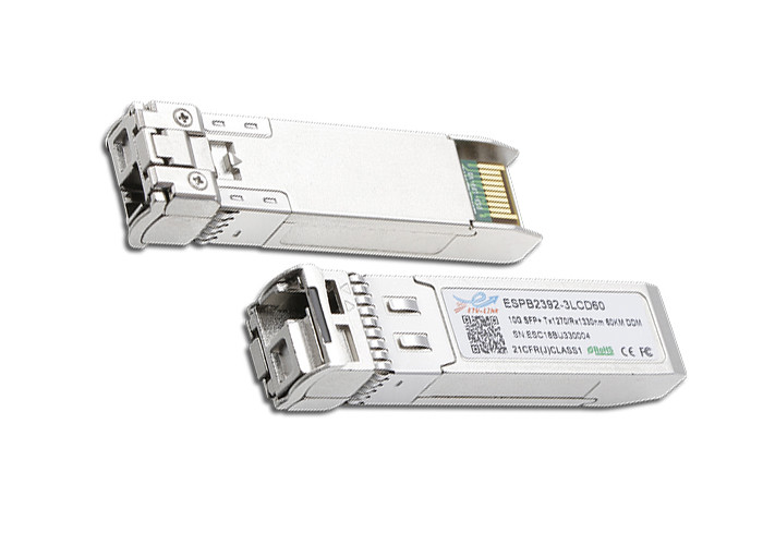 1270 / 1330nm 60km 10G SFP+ Module Metal Pluggable BIDI Transceiver