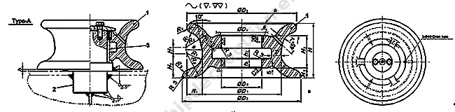150–500 mm Cast Steel Mooring Roller without Upper Dust Cover | ISO 13755:2020 Type A
