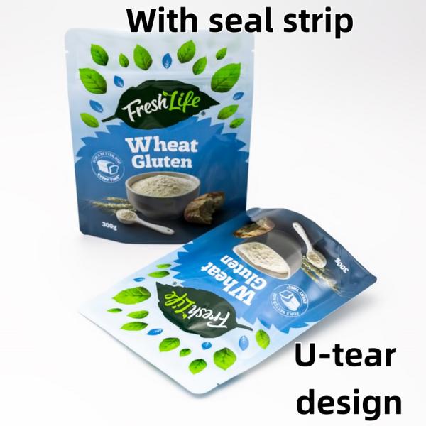 Multi-Functional Stand Up Pouches For Flour And Grains Packaging Featuring Moisture-Proof And Water-Resistant.