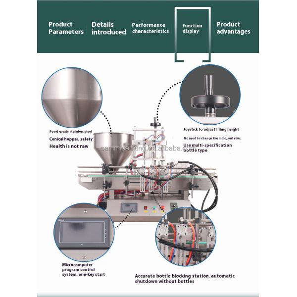 High Speed Automatic Cosmetic Cream Filling Machine Tomato Sauce Filling Machine Peanut Butter Filler with Conveyor