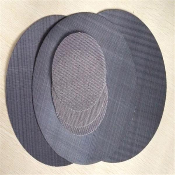 Dutch Weave Black 5mm Wire Mesh Disc For Rubber Filter
