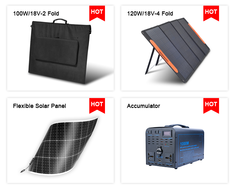 Monocrystalline Photovoltaic Collapsible Solar Panels 100W 120W 200W 18V