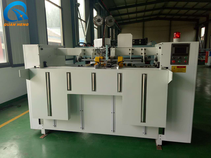 High speed double pieces corrugated carton box Stitching machine