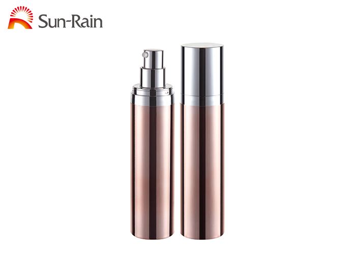 Luxury Petg Airless Lotion Pump Bottles 30ml 50ml Round Shape For Skin Care