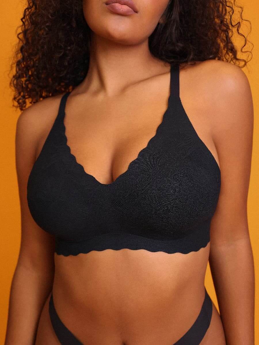 Black Seamless Comfortable Support Shock-Resistant Bra For Women Shock-Resistant