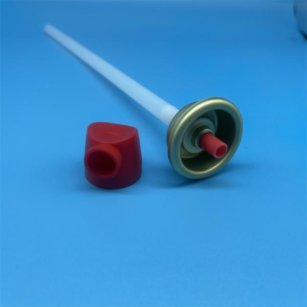 Safety pin detail of fire extinguisher valve red button actuator