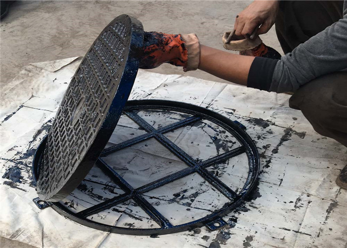 Inspection Circular Drain Grate Ductile Cast Iron Material Light Weight