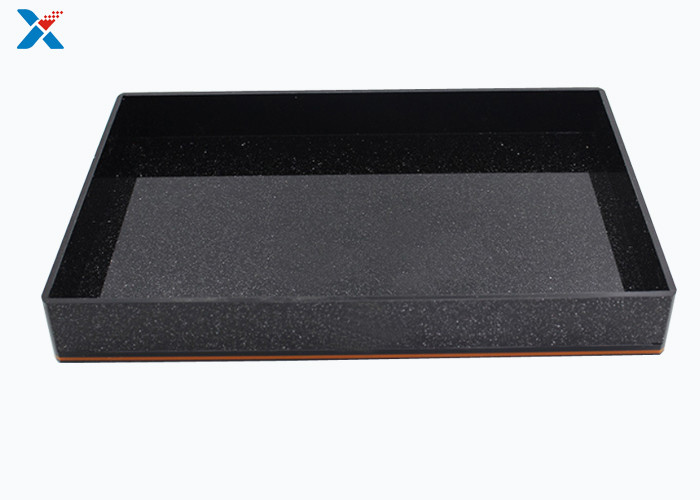 Custom Logo Acrylic Display Case Hotels Tea Tray 315 * 220 * 30mm Good Chemical Resisdence