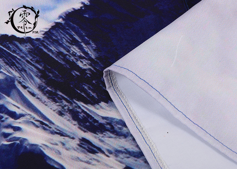 Snow Mountain 10 Ounce Canvas Apron Houseware Items 3D Digital Printed Photo With Visible Center Pocket