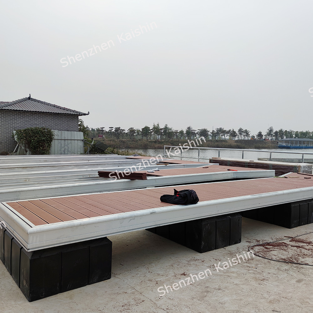 Modular HDPE Marine Floating Dock EPS Foam Cube Floating Pontoon Dock 1200x800x500mm