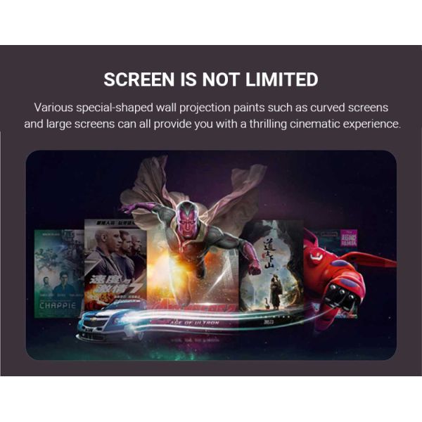 Water-based Projection Paint True Color Presentation Water-soluble and Pollution-free Wall Projection Coating for Home Theaters