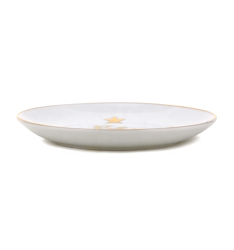 Dessert White Custom Plates Ceramic Plate Printing Designs Ceramic Plate For Christmas