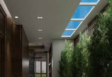 High Power 2ft LED Skylight Panel 150W AC100-240V Mesh 5.0 And DALI Control Sunrise To Sunset Effects