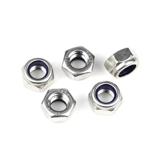 100% QC Tested Stainless Steel Din985 Hexagon Nylon Insert Self Lock Nuts for Vehicle Maintenance