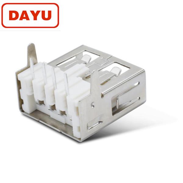 Quality Right Angle Type Micro Usb Female Connector , DIP 4P Mini Usb Female Connector for sale