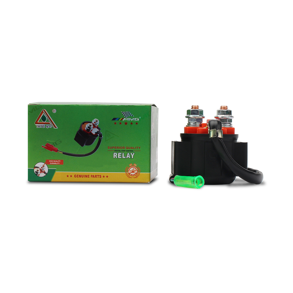 150A 12V 24V Motorcycle Start Relay HONDA CG250 Starting Relay Black Rated Current
