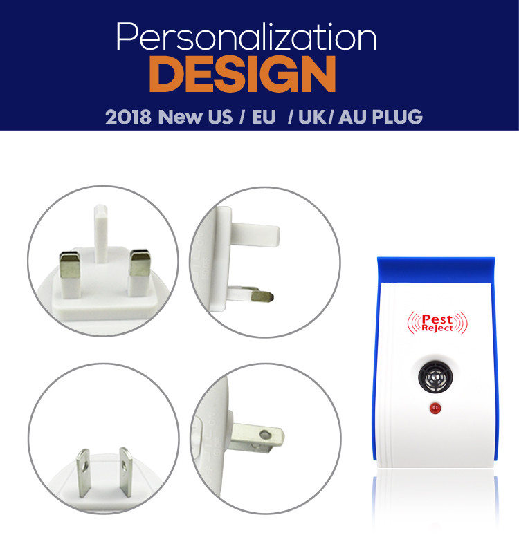 EU US AU Plug Electronic Ultrasonic Pest Repellent Indoor Bug Control Rat Mosquito Killer