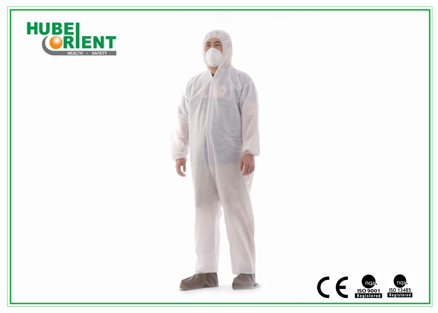 Type 5 / 6 Hooded MP / SMS Disposable Coverall For Laboratory / Workshop