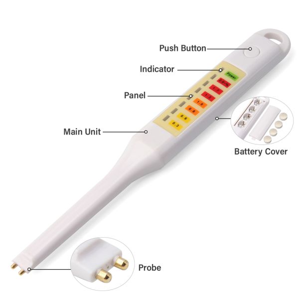 Close-up of salinity meter probe