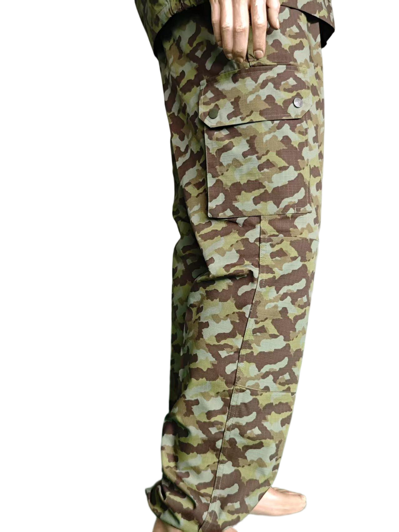 F2 Camouflage Military Uniform Set Tactical Durable Four Pocket Jacket Pants Boonie Hat Outfit
