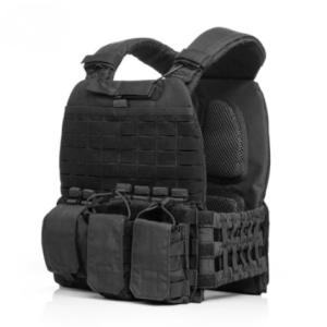 Quality Black Polyester Tactical Weighted Training Vest Adjustable Weighted Vest for sale