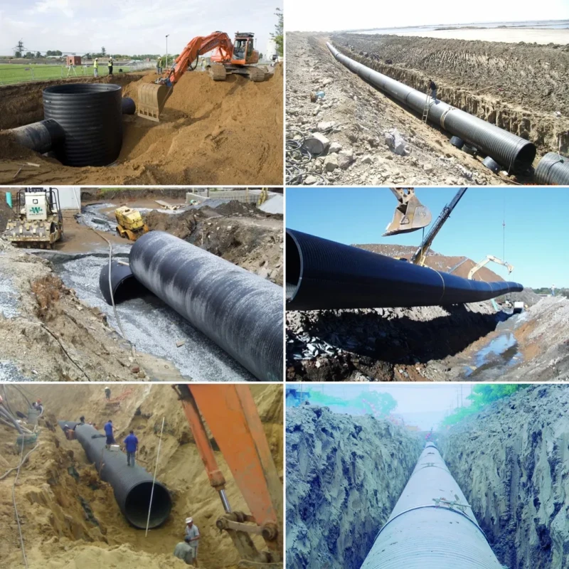 Turnkey Supplier HDPE Large Diameter Hollow Wall Winding Pipe Making Machine