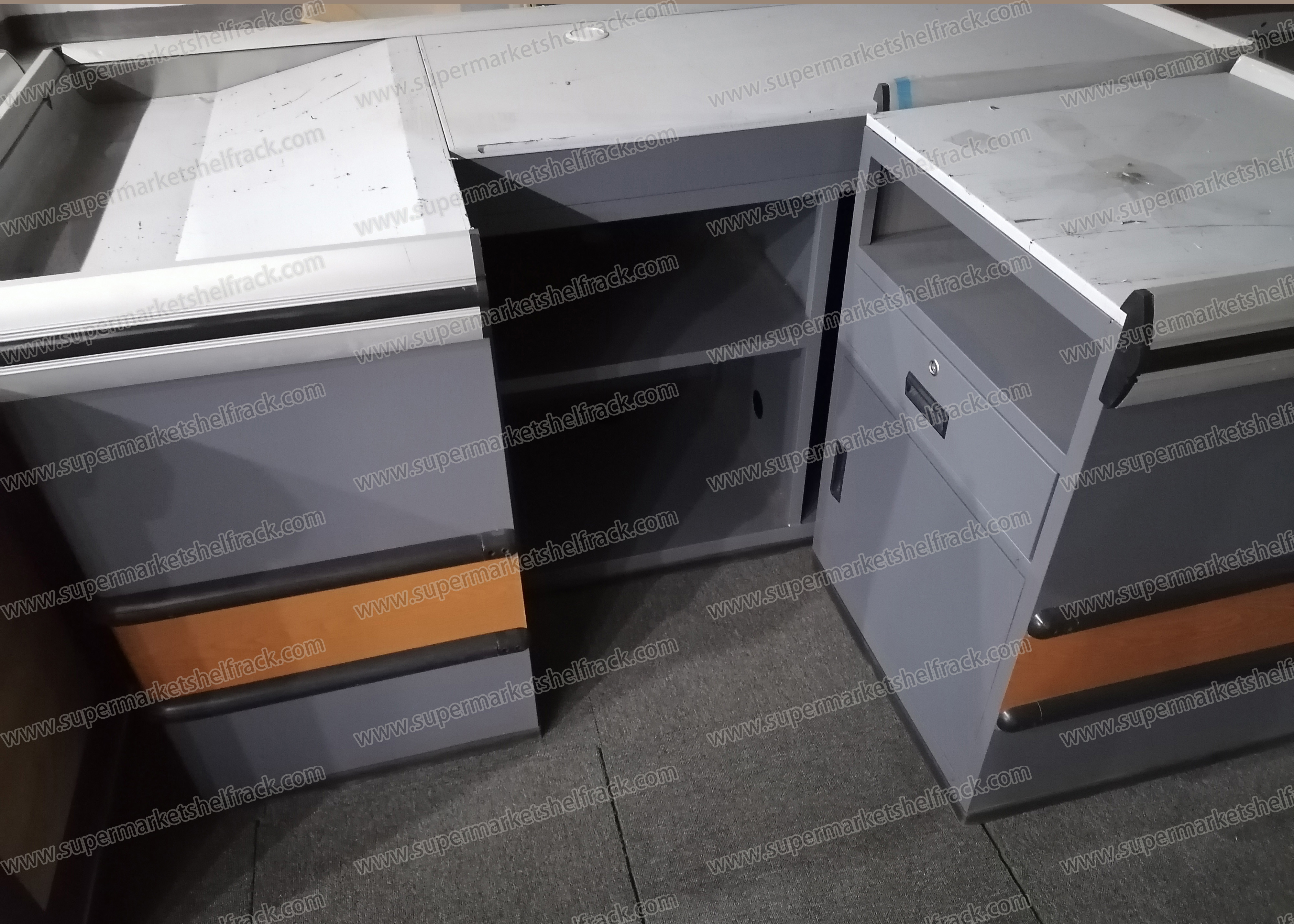 1.5M 2400MM Metal Wooden Modern Retail Checkout Cash Register Money Counter