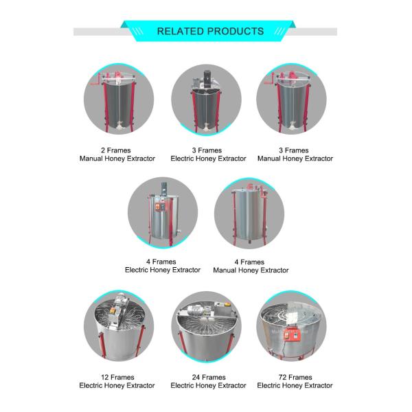 8 Frames Electric Honey Extractor 250W Honey Extraction Equipment