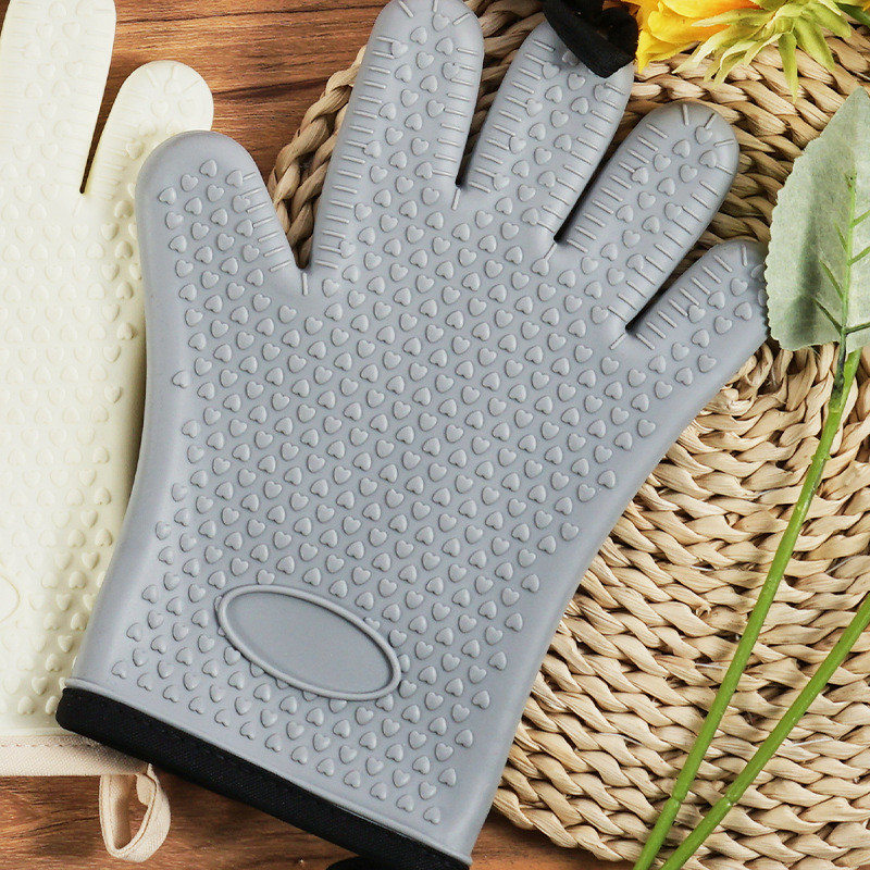 Premium Grilling Gloves BBQ Gloves Silicone Oven Mitts Premium Grilling Gloves Non-Slip Waterproof Baking Cooking Gloves
