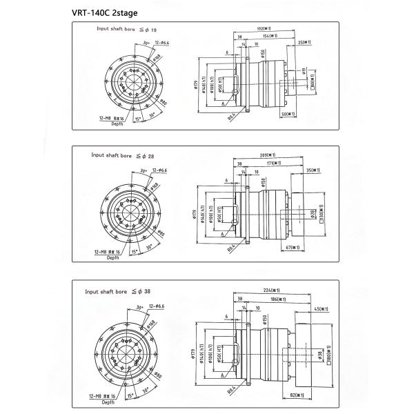 VRT Series Planetary Gearbox Reducer Shimpo Reducer For Servo Motor