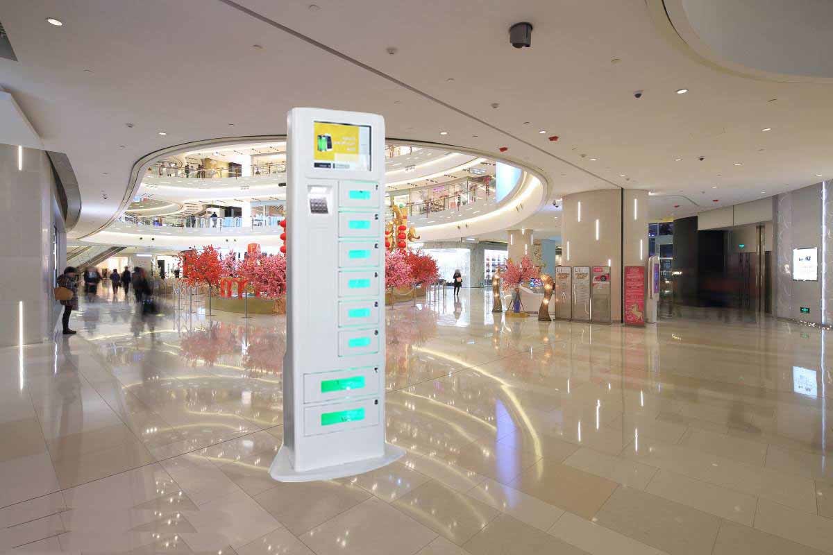 Floor Standing Mobile Phone Cell Phone Charging Stations With Remote Platform