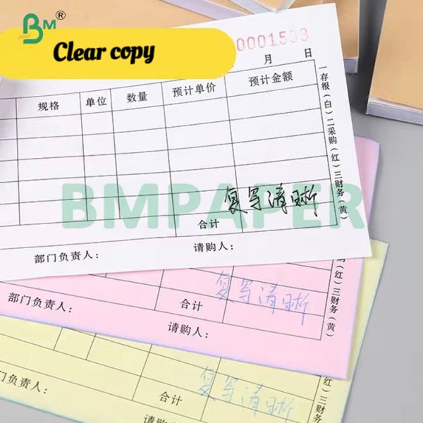 80gsm Smooth Carbonless NCR Paper Multicolor 57 Cm In Roll