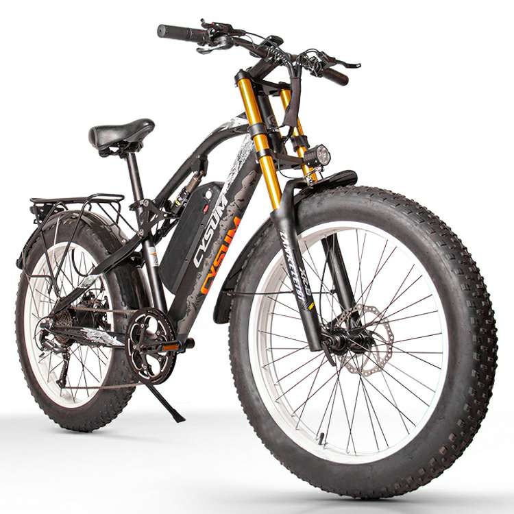 US EU STOCK Dual Suspension Off Road 26 Inch Fat Tire Ebike 4.0 Tire 17Ah Cysum M900 Avis