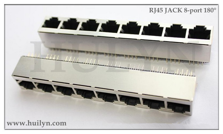 Quality 1x8 Vertical RJ45 connector Shield,RJ45 Modular 8P8C JACK for sale