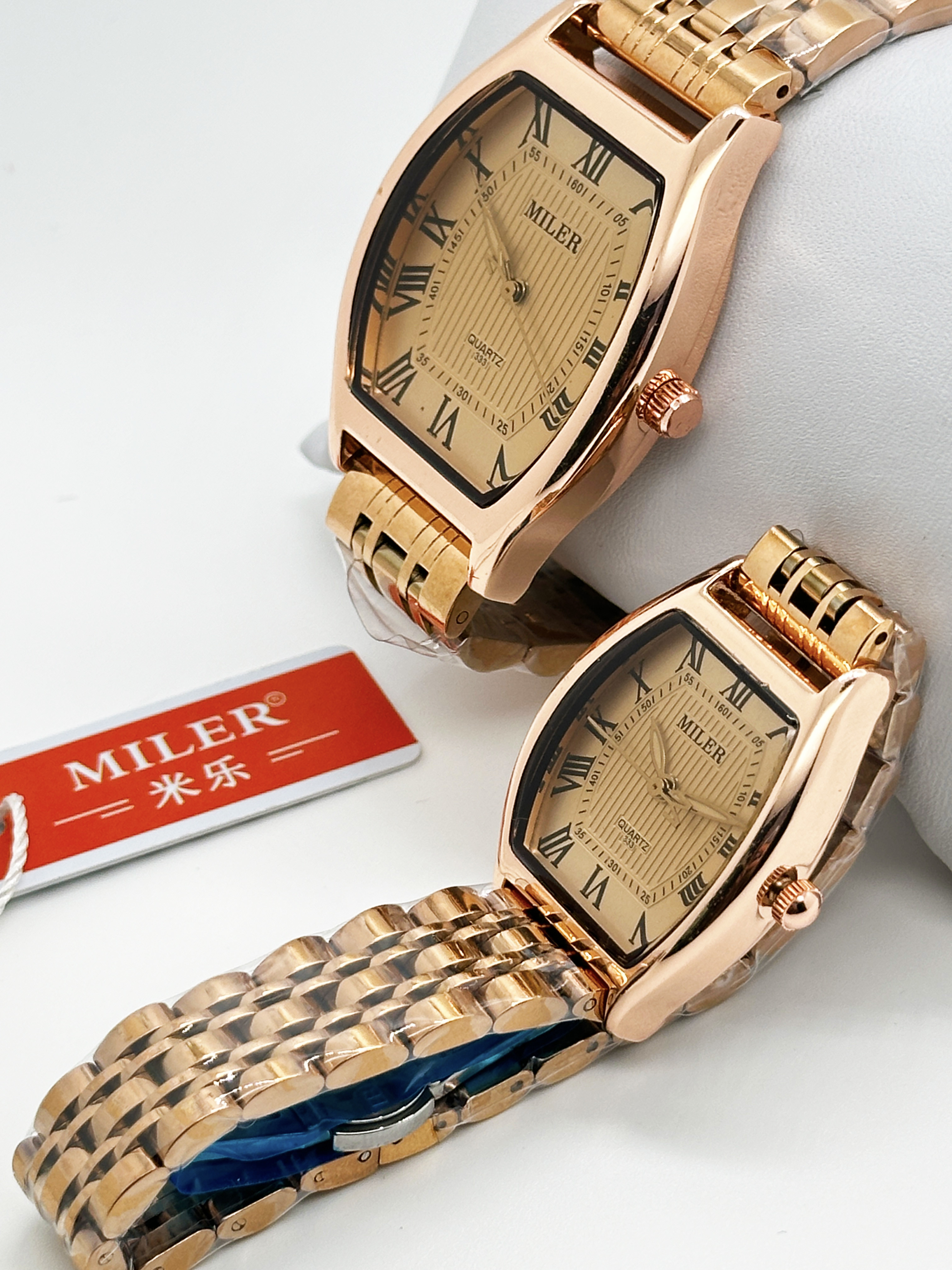 China Factory Hot Lover Luxury Business Stainless Steel Gold Classic Waterproof Couple Watch