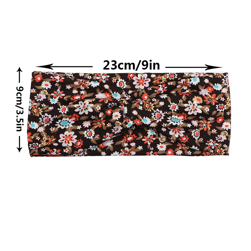 100% cotton Women Head Scarves Floral Elastic Headband for Running