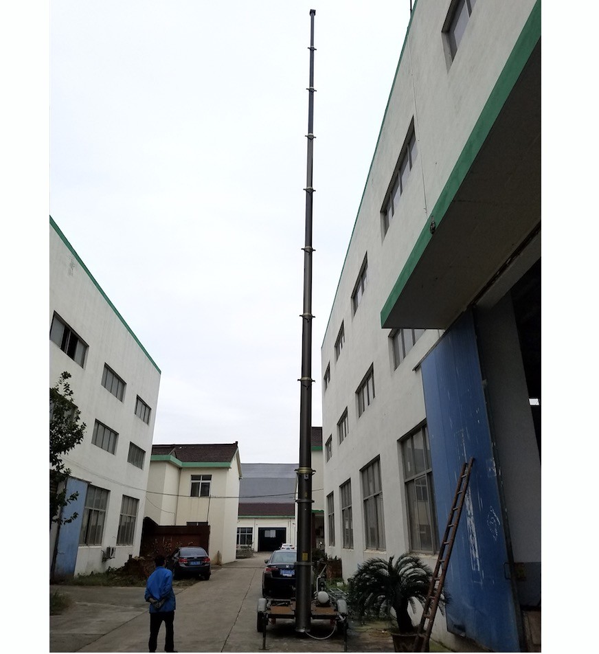 20m lockable pneumatic telescopic mast-50kg payloads/NR-3600-20000-50L/ antenna telescopic mast/ telescoping mast