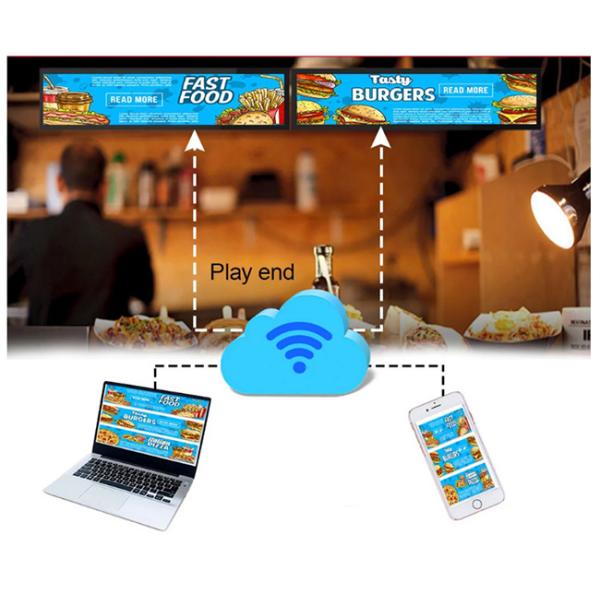 36.2 inch Wall Mounted Stretched Bar Icd Display Advertising Player Digital Signage
