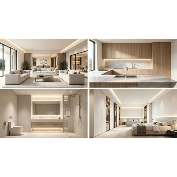 AS/US Prefab Single Family Light Steel Frame Home With Panelized System Technology