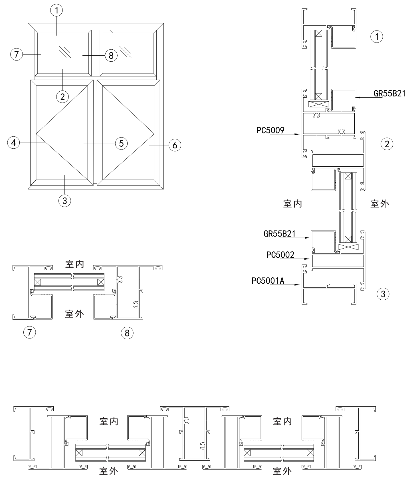 Thermal Break Horizontal Folding Window Double Glazed Exterior Balcony Foldable Aluminum Bifold Tempered Glass Modern Kitchen