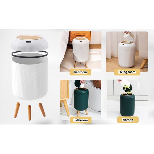 3 Gallon Automatic Bathroom Trash Can Motion Sensor Kitchen Garbage Can Plastic Electric Smart Garbage Bin Waste Basket